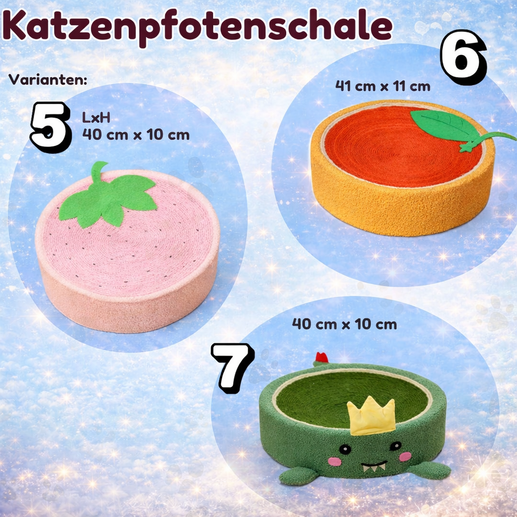 Katzenpfotenschale 3 in 1, langfristig, bequem, aktiv, gesund, & schont deinen Geldbeutel